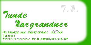 tunde margrandner business card